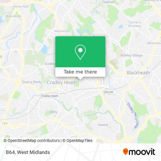 B64 Bus Route Map How To Get To B64 In Cradley Heath By Bus Or Train?