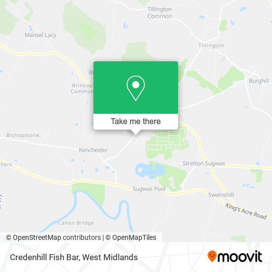 Credenhill Fish Bar map
