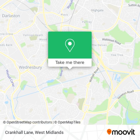 Crankhall Lane map