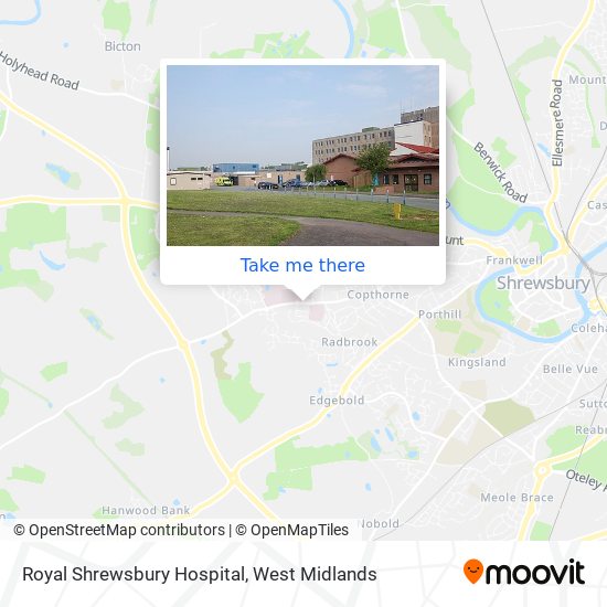 Royal Shrewsbury Hospital map
