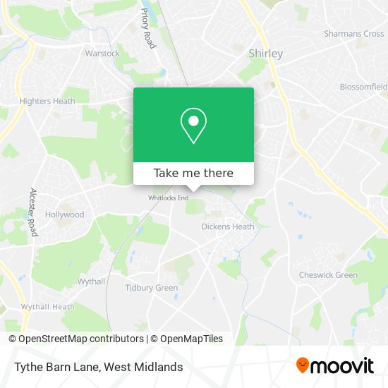 Tythe Barn Lane map