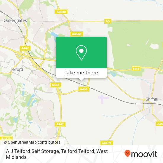 A J Telford Self Storage, Telford Telford map