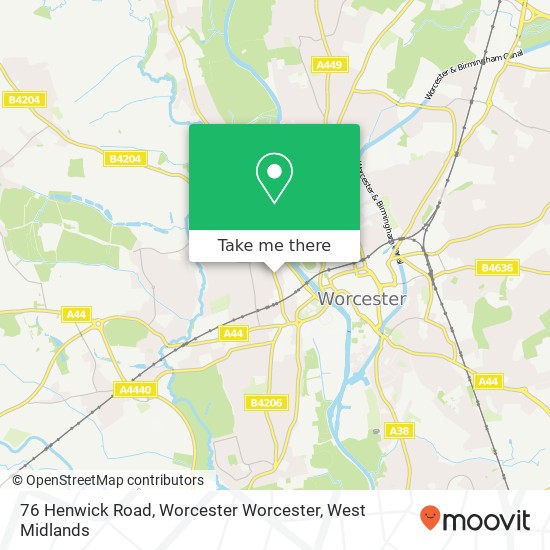 76 Henwick Road, Worcester Worcester map