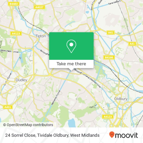 24 Sorrel Close, Tividale Oldbury map