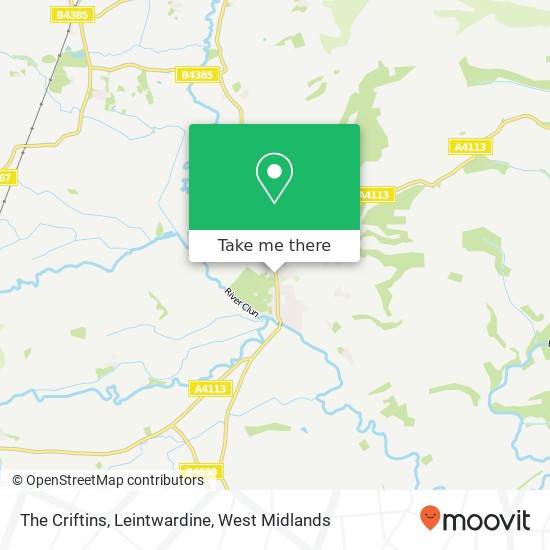 The Criftins, Leintwardine map