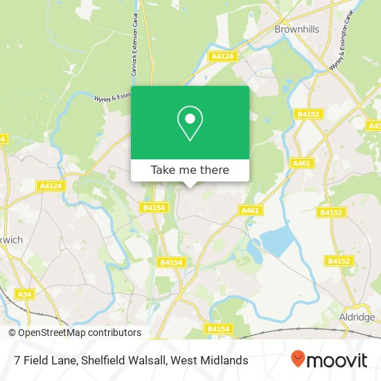 7 Field Lane, Shelfield Walsall map