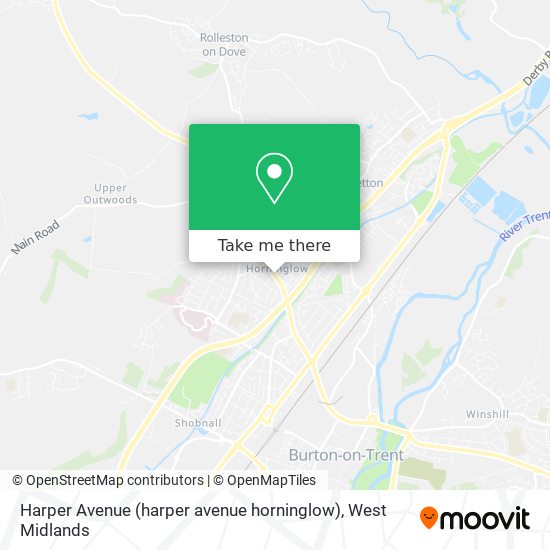 Harper Avenue (harper avenue horninglow) map