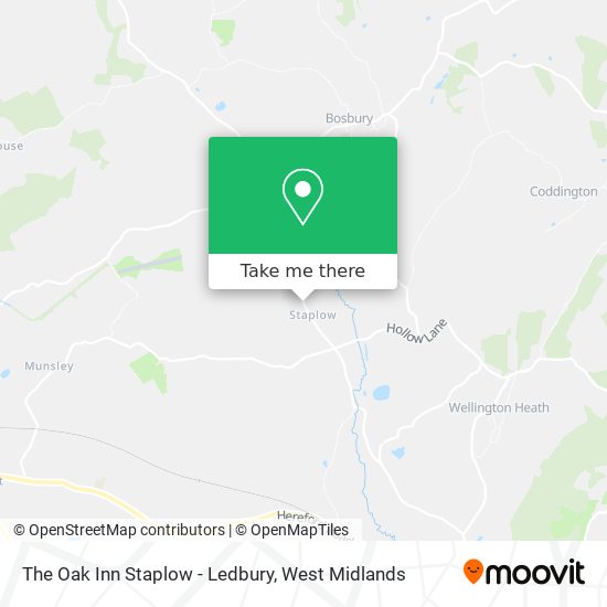 The Oak Inn Staplow - Ledbury map