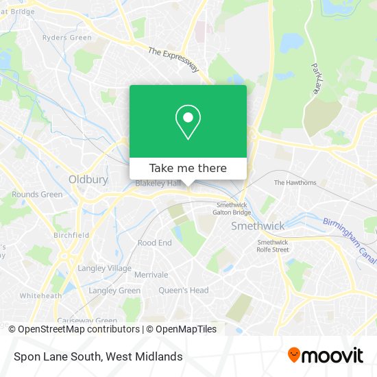 Spon Lane South map