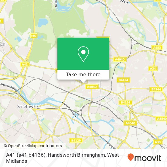 A41 (a41 b4136), Handsworth Birmingham map