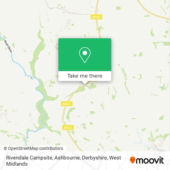 How to get to Rivendale Campsite, Ashbourne, Derbyshire in Buxton by Bus or Train?