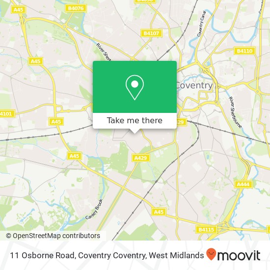 11 Osborne Road, Coventry Coventry map