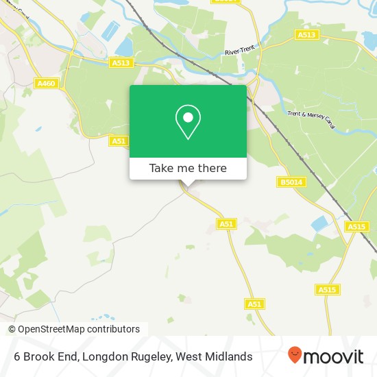 6 Brook End, Longdon Rugeley map