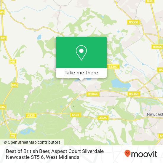 Best of British Beer, Aspect Court Silverdale Newcastle ST5 6 map