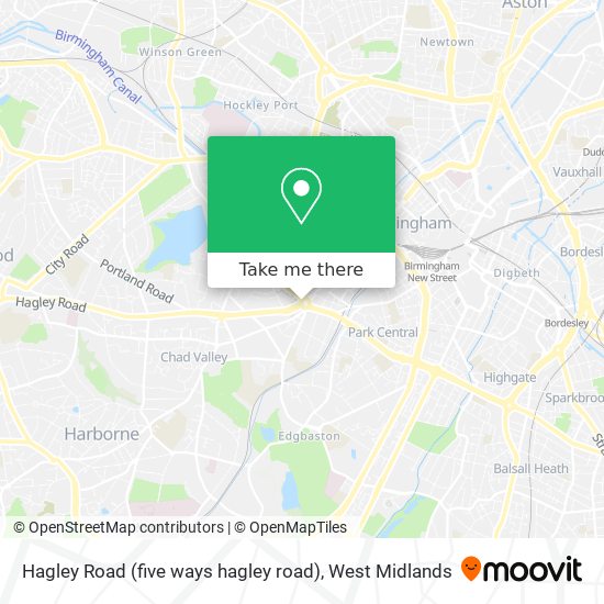 Hagley Road (five ways hagley road) map