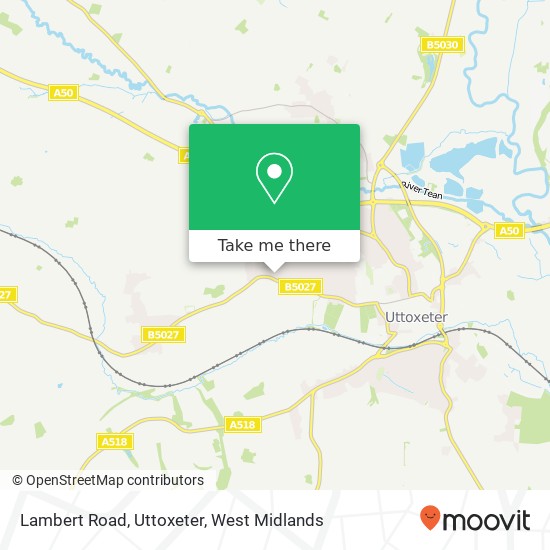 Lambert Road, Uttoxeter map