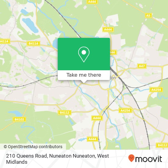 210 Queens Road, Nuneaton Nuneaton map