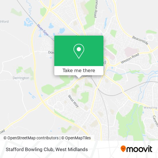 Stafford Bowling Club map