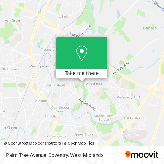 Palm Tree Avenue, Coventry map