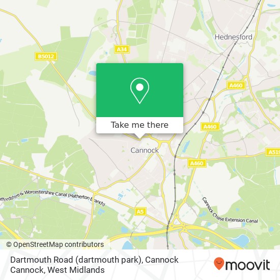 Dartmouth Road (dartmouth park), Cannock Cannock map