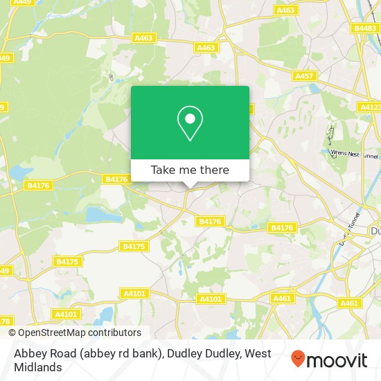 Abbey Road (abbey rd bank), Dudley Dudley map