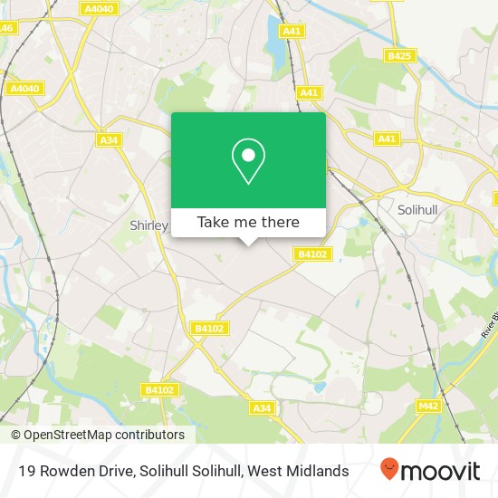 19 Rowden Drive, Solihull Solihull map