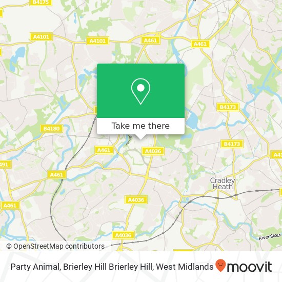 Party Animal, Brierley Hill Brierley Hill map