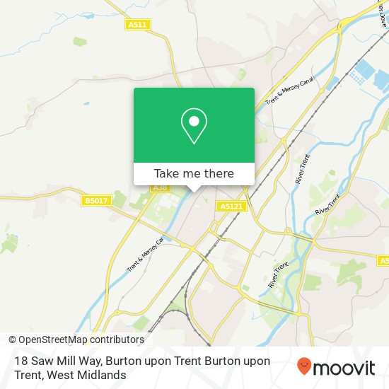 18 Saw Mill Way, Burton upon Trent Burton upon Trent map