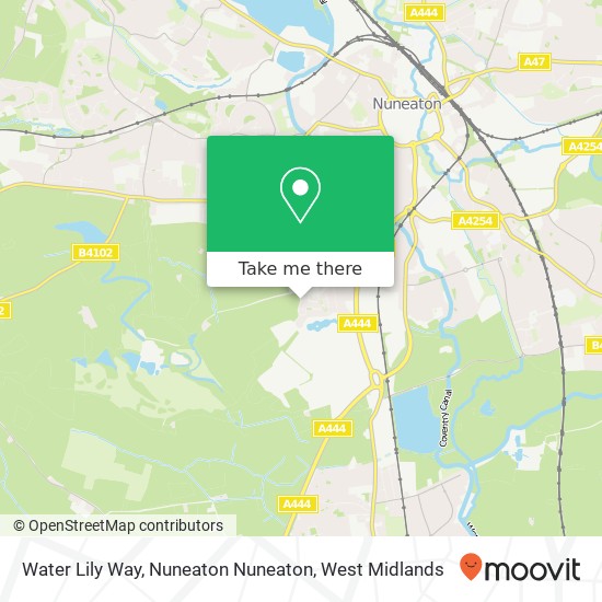 Water Lily Way, Nuneaton Nuneaton map