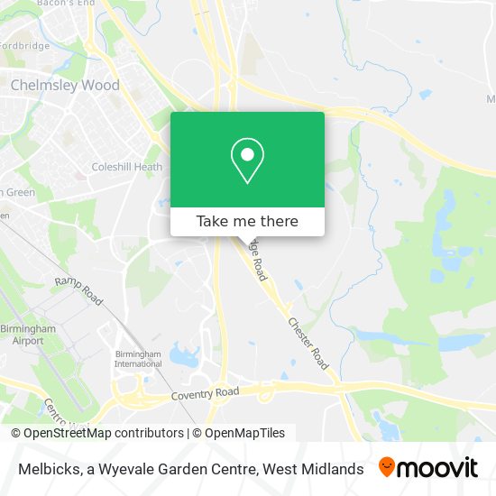 Melbicks, a Wyevale Garden Centre map