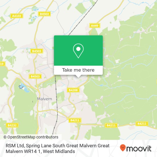 RSM Ltd, Spring Lane South Great Malvern Great Malvern WR14 1 map