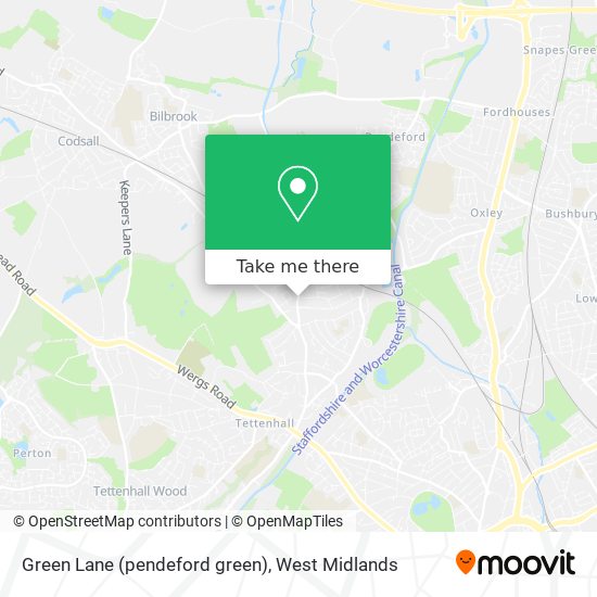 Green Lane (pendeford green) map