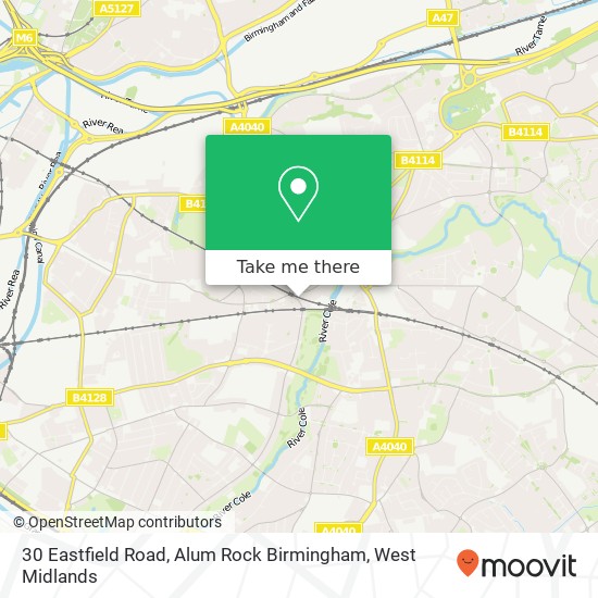 30 Eastfield Road, Alum Rock Birmingham map