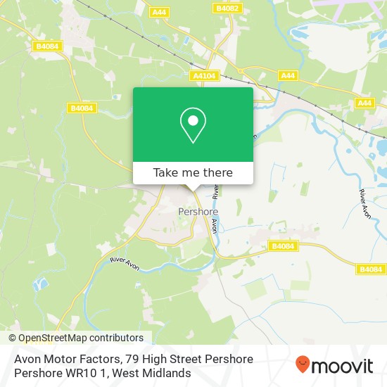 Avon Motor Factors, 79 High Street Pershore Pershore WR10 1 map