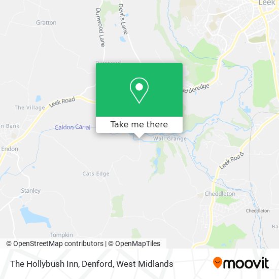 The Hollybush Inn, Denford map