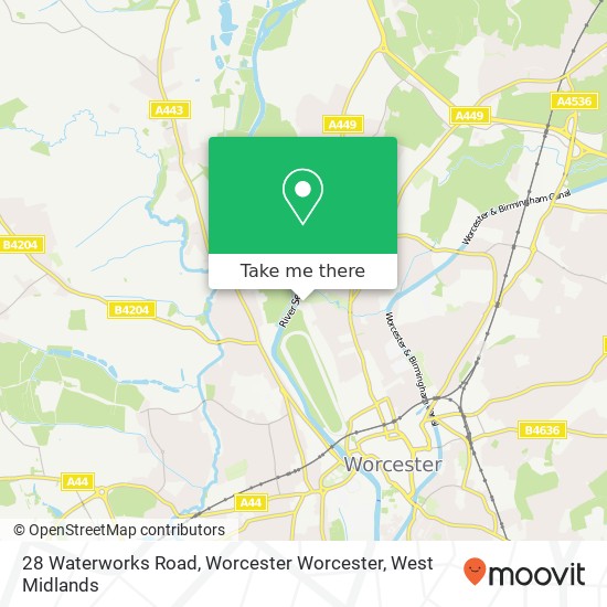 28 Waterworks Road, Worcester Worcester map