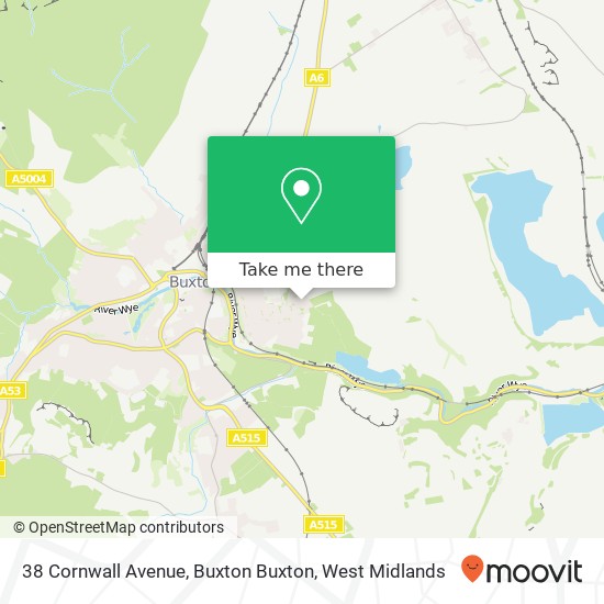 38 Cornwall Avenue, Buxton Buxton map