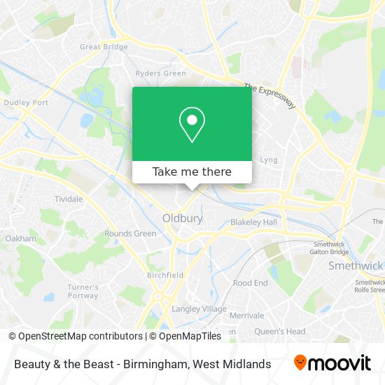 Beauty & the Beast - Birmingham map