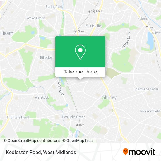 Kedleston Road map