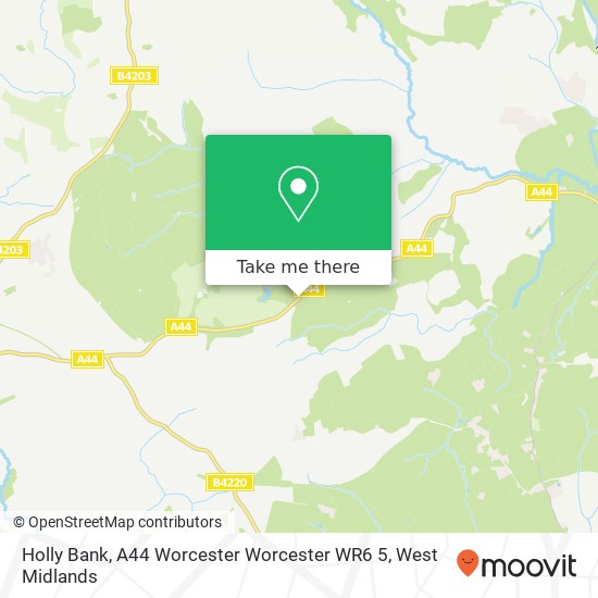 Holly Bank, A44 Worcester Worcester WR6 5 map