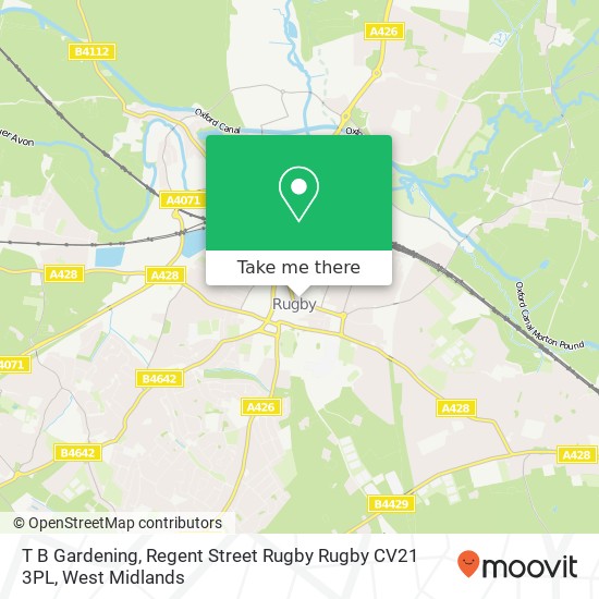 T B Gardening, Regent Street Rugby Rugby CV21 3PL map