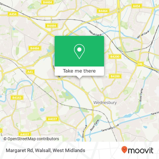 Margaret Rd, Walsall map