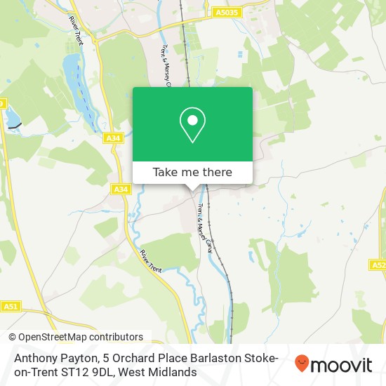 Anthony Payton, 5 Orchard Place Barlaston Stoke-on-Trent ST12 9DL map