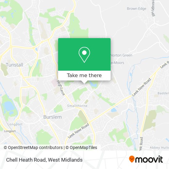 Chell Heath Road map