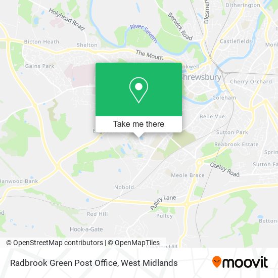 Radbrook Green Post Office map