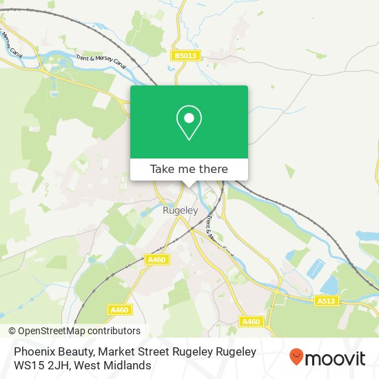 Phoenix Beauty, Market Street Rugeley Rugeley WS15 2JH map