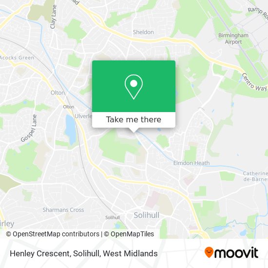 Henley Crescent, Solihull map