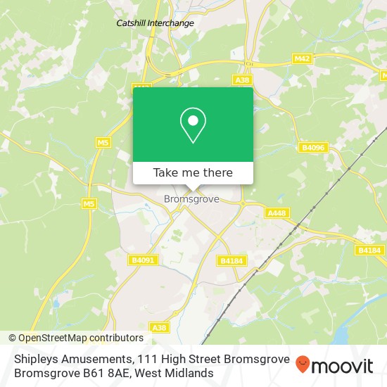 Shipleys Amusements, 111 High Street Bromsgrove Bromsgrove B61 8AE map