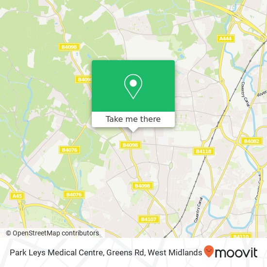Park Leys Medical Centre, Greens Rd map