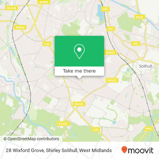 28 Wixford Grove, Shirley Solihull map
